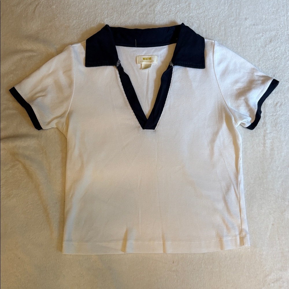 Anthropologie Colorblock Polo Top - Picture 4 of 7